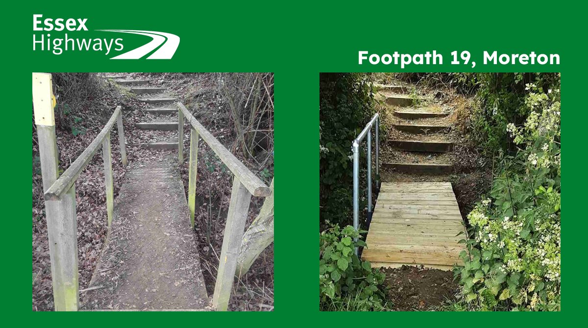essexhighways's tweet photo. Happy #FootbridgeFriday! We were recently on Footpath 19 #Moreton to replace the damaged footbridge.
If you would like to explore this route or another Public Right of Way (PRoW) route check out our interactive map https://t.co/PU11LcO77v https://t.co/BO1xIOmUQl