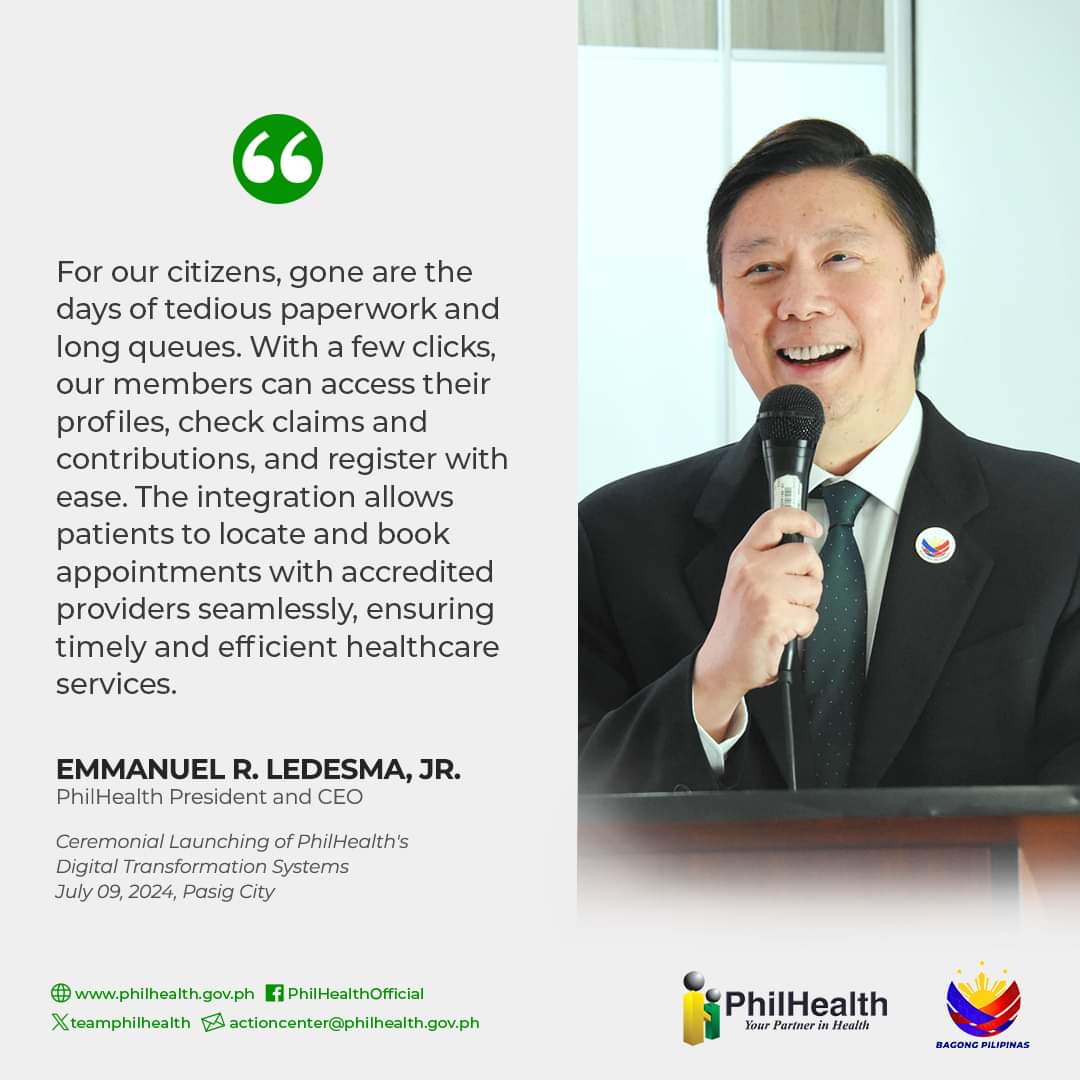 teamphilhealth's tweet image. PhilHealth in partnership with the DICT launched its Digital Transformation Systems through the eGOVPH app. This super app allows Filipinos to access government services with just 1 click.

#ePhilHealthMoNa
#SagotKaNgPhilHealth 
#eGovPHSuperApp