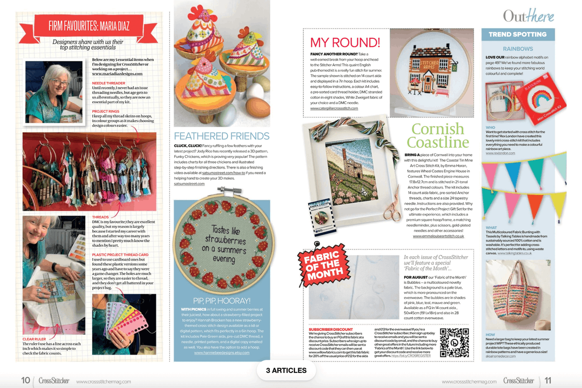 Great to see we have been featured! Thanks, <a href="/XStitchmagazine/">CrossStitcher</a>