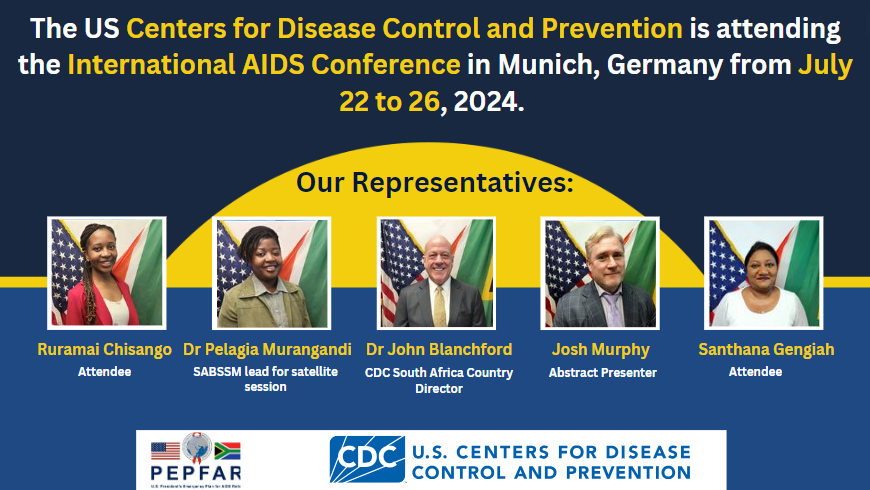 The countdown has begun for the <a href="/AIDS_conference/">IAC - the International AIDS Conference</a>.  Connect with CDC South Africa representatives in Munich as we explore ways to #PutPeopleFirst in HIV care, treatment and prevention.