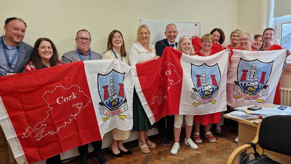 Rebel Yell! From one great team at <a href="/Mercycork/">Mercy University Hospital Cork</a> to another <a href="/OfficialCorkGAA/">Cork GAA</a> - Best of luck to the Cork Senior Men's Hurling Team on Sunday!

Shout out to Cork Captain, Sean O'Donogue, whose Mum, Yvonne, and Sister, Kate are much valued members of Team Mercy! #WeValueTeamSpirit