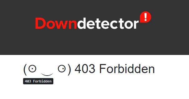 mrinmay's tweet photo. outage tracker also impacted by technical difficulties @downdetector https://t.co/rOkrveZsz5