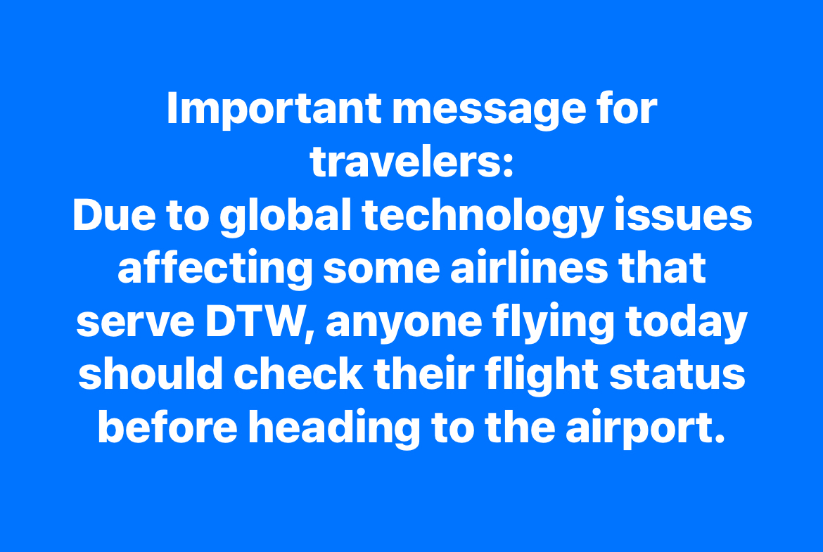 DTW Airport tweet media