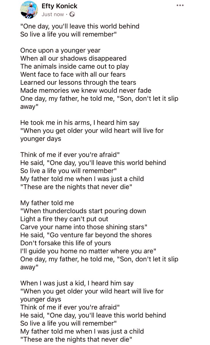 eftykonick's tweet photo. "One day, you'll leave this world behind
So live a life you will remember" 

My father told me when I was just a child
"These are the nights that never die"

#Save_Bangladeshi_students https://t.co/wHl9feyeaR