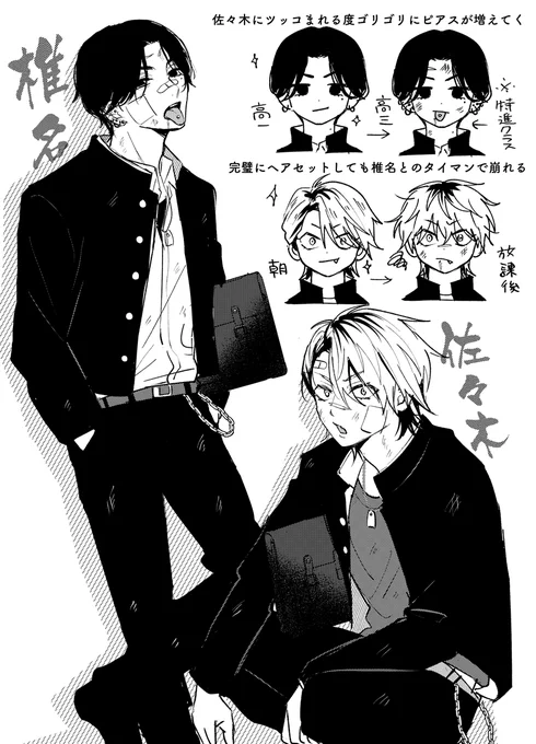 オレらの青春時代🤜💥🤛
#ダメ男とヤバ男  #創作BL 