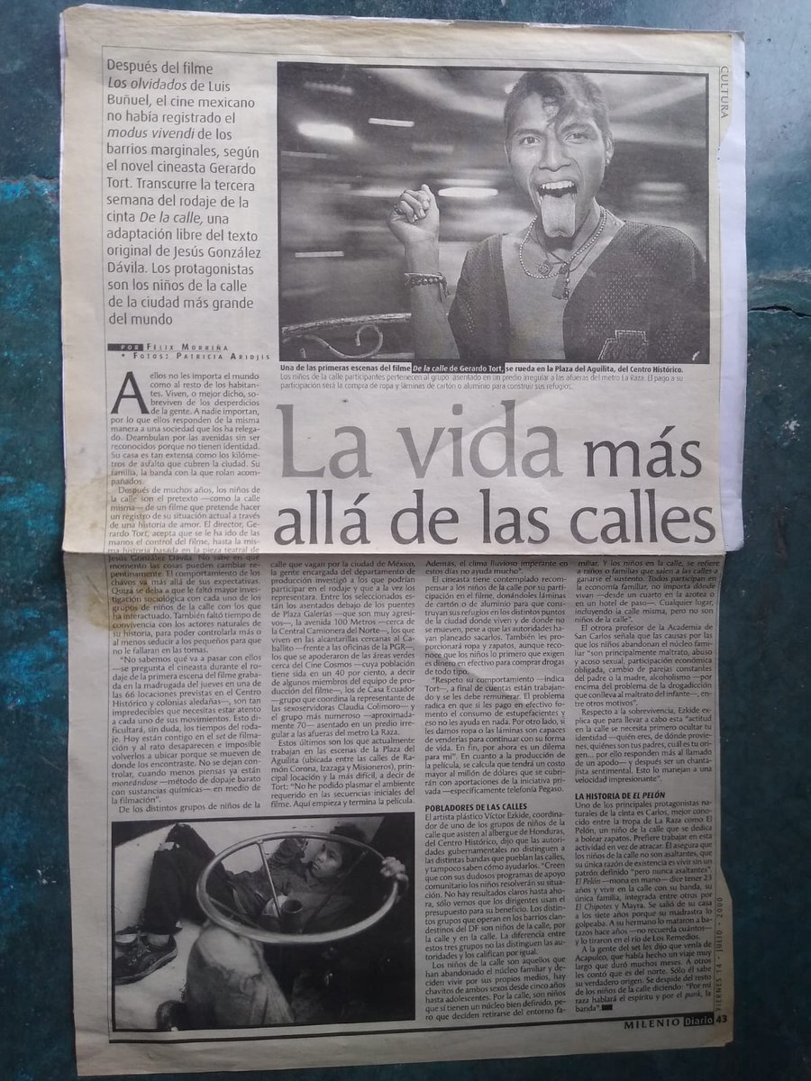 fmorrina's tweet photo. #SilenciosEstereofónicos La vida más allá de las calles
#ServibaryAmigo #DandyperoPunk
#ElCinicoMayorPublicado hace 24 años, en la sección de Cultura de Milenio Diario. Los protagonistas son los niños de la ciudad más grande del mundo. https://t.co/z8QB8qU6Tv https://t.co/vmqi4HXnHV