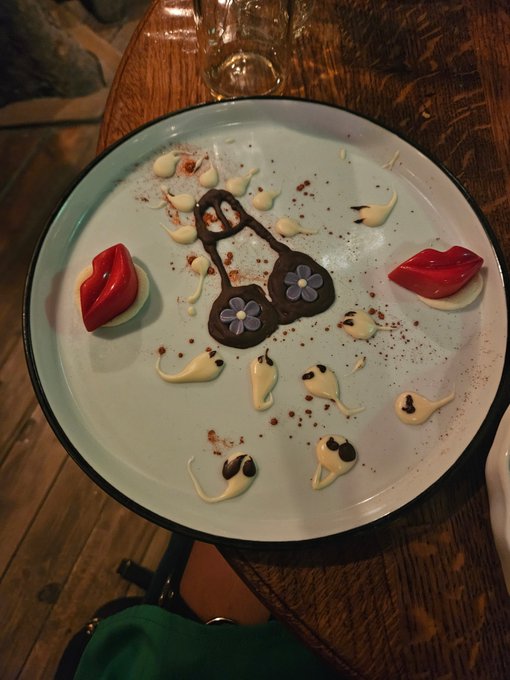 Went out to dinner with a friend to celebrate the launch of my first ever proffesional adult video going