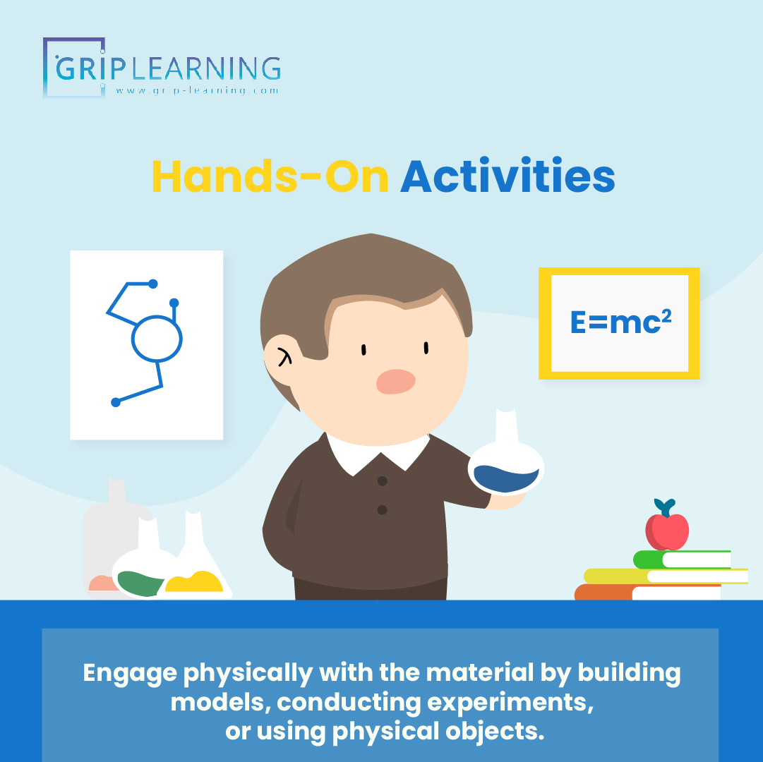 griplearning's tweet image. Hands-on learning at its best! 👐 Here are some fantastic strategies for kinesthetic learners to enhance their study sessions. What activities help you learn the most? #KinestheticLearning #HandsOnLearning #griplearning