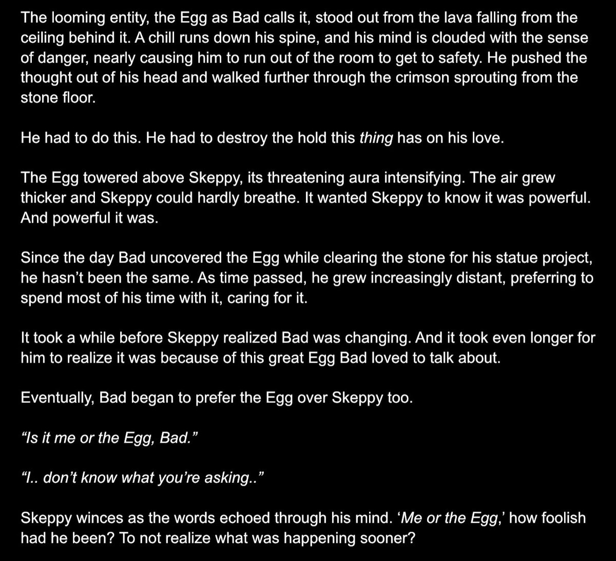_winterlee_'s tweet image. Love's Sacrifice 🥀
-- a short story about c!skeppy and the Egg
[#skeppy #badboyhalo #egglore]