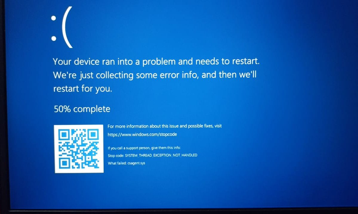 paneer_dose's tweet photo. Windows Crashed...! It seems everyone around the globe facing this issue.. wahhhh please don't resolve 
Take ur own time @Microsoft 

#windows #bluescreen https://t.co/phd1LO7hHv