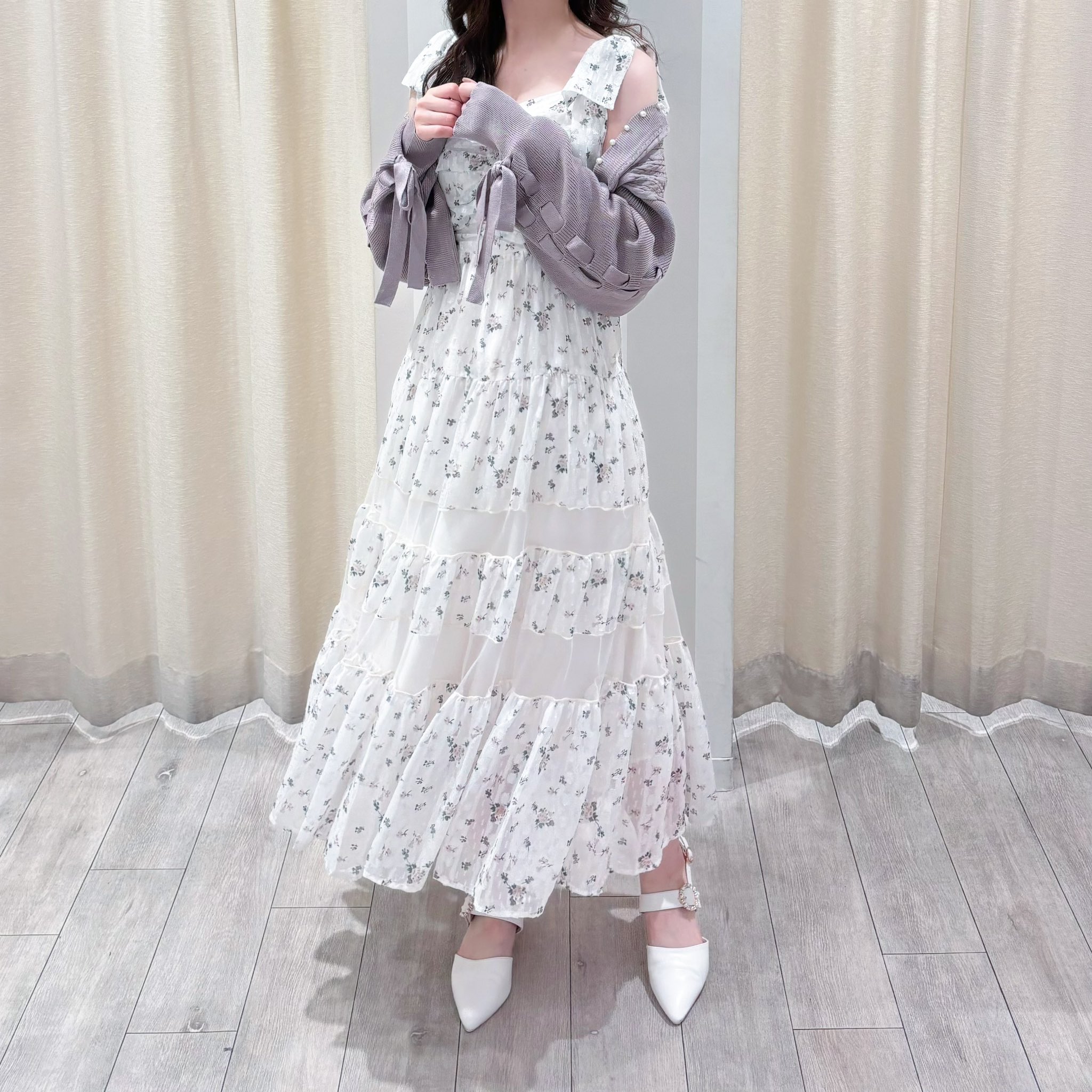 evelyn ♡ バストギャザーリボンキャミOP