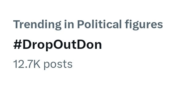 BlackKnight10k's tweet photo. I'd you want Trump out of the race after his disastrous speech, quote tweet this with #DropOutTrump, tap the hashtag, and retweet as many of the posts as possible and make this trend #1. 

The media thought they could bully Biden out of office. Time to turn them against Trump. https://t.co/AprbqvDipN