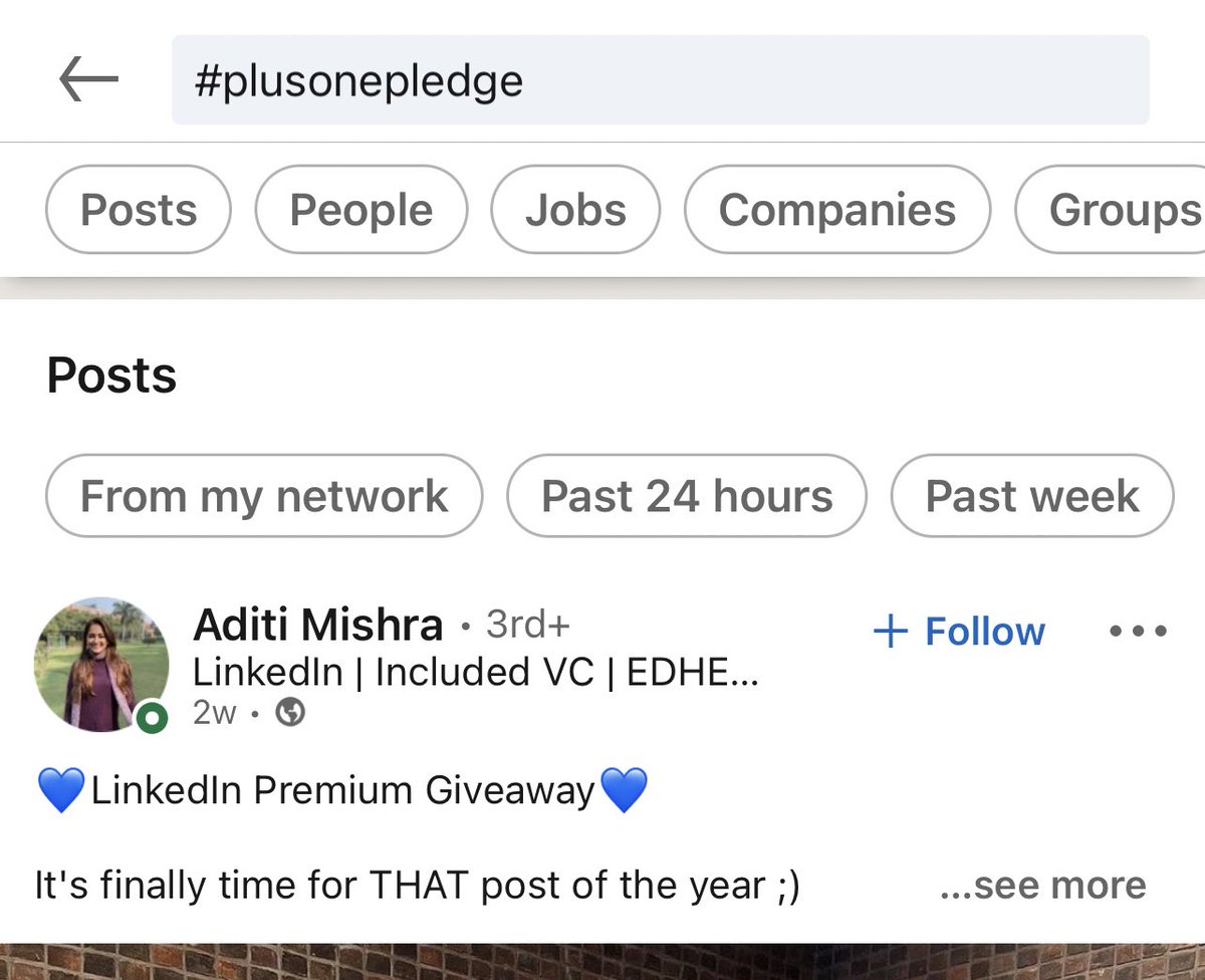 omoalhajaabiola's tweet photo. Looking for a free LinkedIn premium subscription?

Go to LinkedIn, type #plusonepledge on the search bar, then click on “post”

You will see people giving away LinkedIn premium subscription https://t.co/Q4j17xCDhn