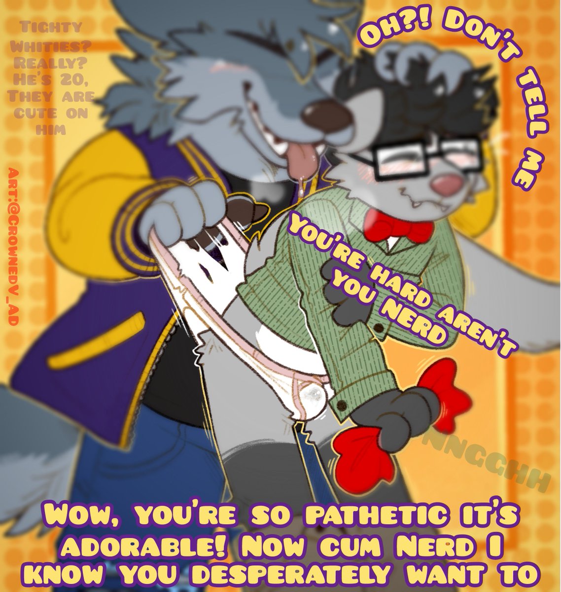 PikaPikafindom's tweet photo. This little dork was just begging for a wedgie....we're both a little old for this but force of habit I guess <///<.
Wanted to try a more cute edit, and wedgies are always great 

#2dfd #cringe #Gooner #findom #finsub #Tooners
#furryfindom #goon https://t.co/OoOM9jdeAE