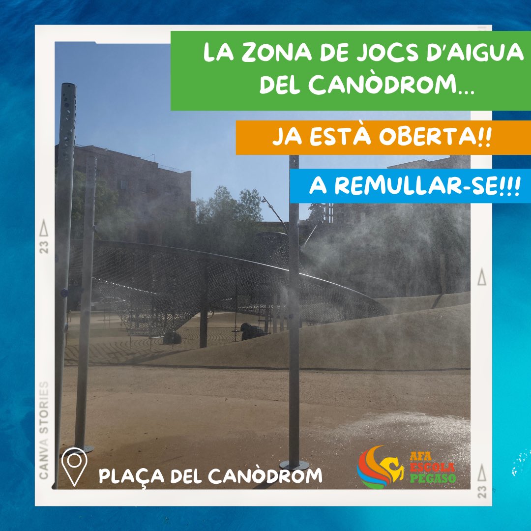 AFA Pegaso (@afapegaso) on Twitter photo D’ombra encara anem justos però…. Tenim notícies! La zona d’aigua del Canòdrom ja funciona! Moltes gràcies <a href="/BCN_SantAndreu/">BCN_SantAndreu</a> per escoltar-nos i ajudar als infants a passar un estiu més fresc! D’ombra encara anem justos però…. Tenim notícies! La zona d’aigua del Canòdrom ja funciona! Moltes gràcies <a href="/BCN_SantAndreu/">BCN_SantAndreu</a> per escoltar-nos i ajudar als infants a passar un estiu més fresc!
