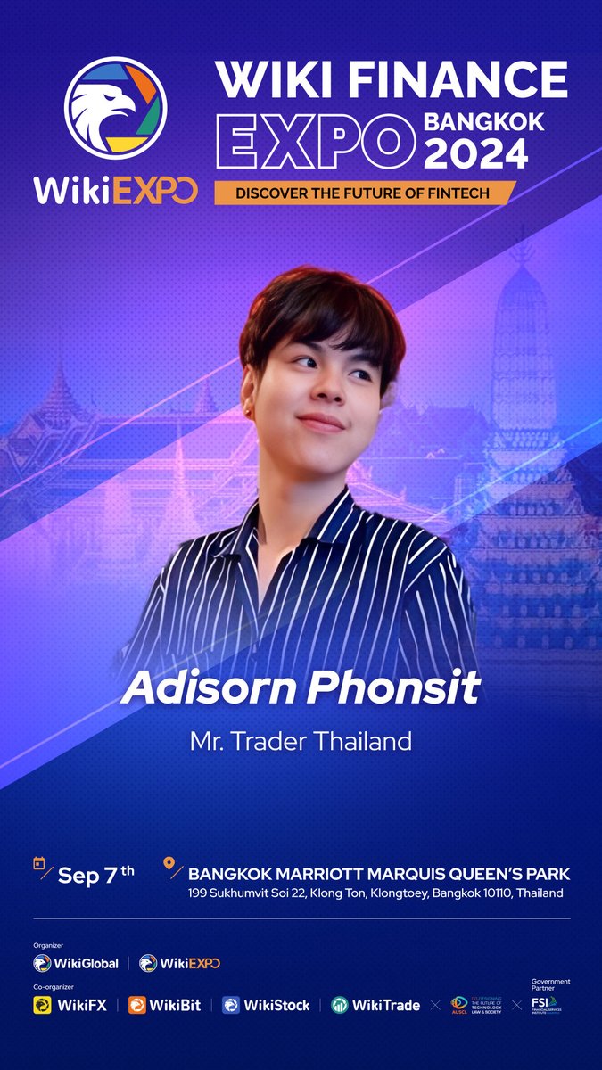 lmttml1220's tweet image. 🌟 Exciting Forex Update! 

Catch Adisorn Phonsit, aka Mr. Trader Thailand, at the #WikiExpo Bangkok! He’ll be sharing his top #forexstrategies and insights. 🌟

Mark your calendars and join #WikiTrade! 📅

#Forex #Trading #FX #ForexTips #Investing #MarketAnalysis…