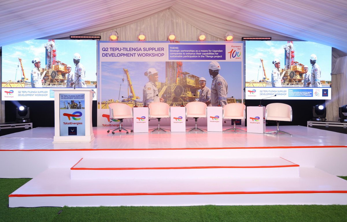 TotalEnergiesUG's tweet photo. #HappeningNow
Q2 @TotalEnergiesUG -Tilenga Supplier Development Workshop.

Theme: Strategic Partnership as a Means for Ugandan Companies to Enhance Their Capabilities for Sustainable Participation in the #TilengaProject.

📺LIVE on YouTube: TotalEnergies Uganda https://t.co/VoYRzSWTzx
#CreatingSharedValue