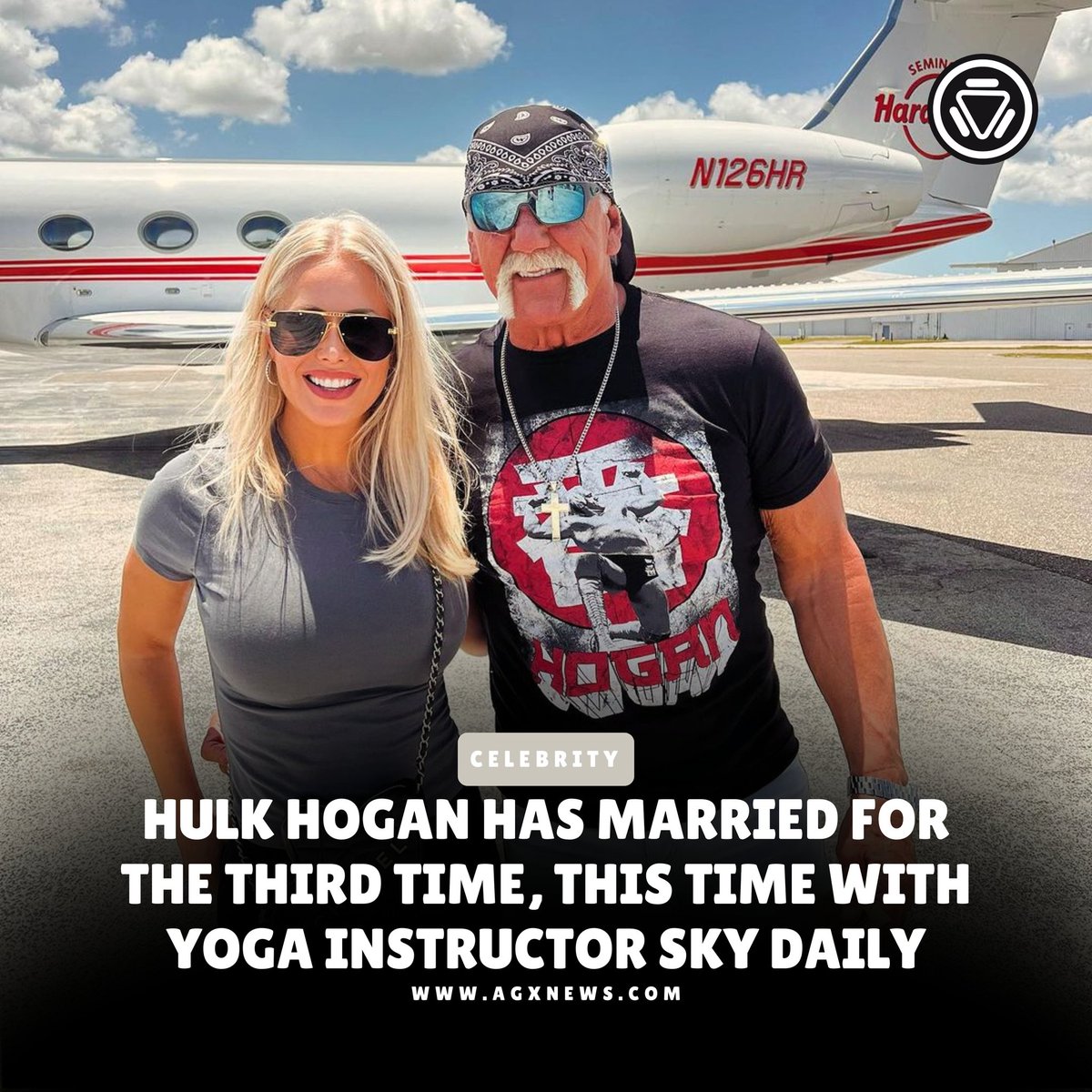 AGXnetwork's tweet photo. Hulk Hogan married Sky Daily in a small 2023 ceremony in Clearwater, Florida, marking his third marriage.
To know more visit https://t.co/Hfnrrlj6nN

#hulkhogan  #skydaily #hulk #wwe #wrestlemania #wweraw https://t.co/cj1qHnW3Nb
