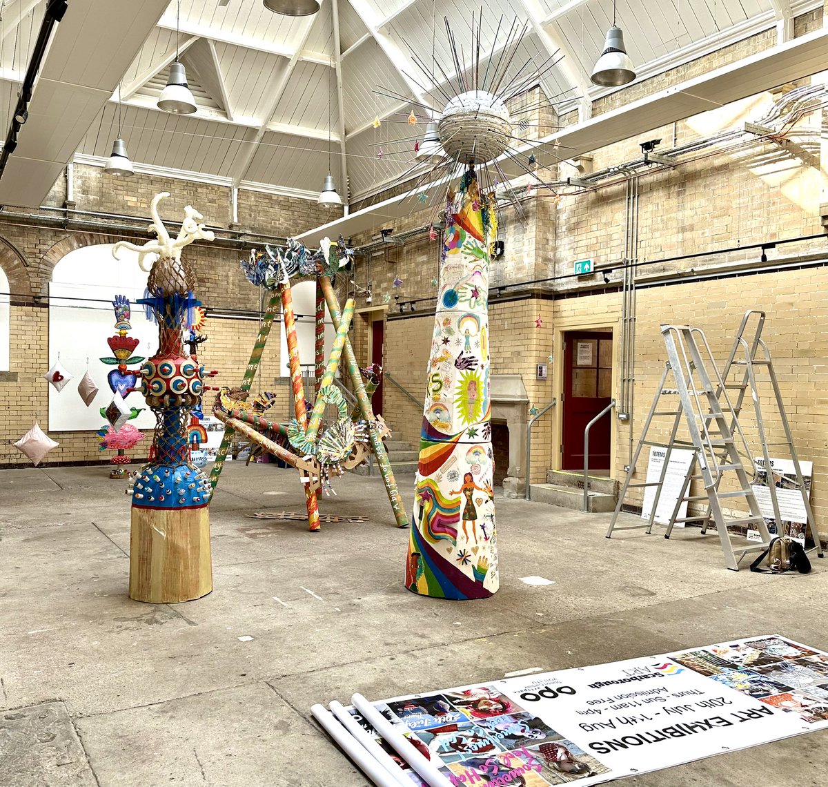The install continues! - This exhibition is going to be spectacular!

TOTEMS - Work by 6 artists who have been working with 6 community groups to create work that has a special meaning to the makers. 

TOTEMS
20th July - 11th Aug
Thursday - Sunday 
11am - 4pm 
Admission Free
