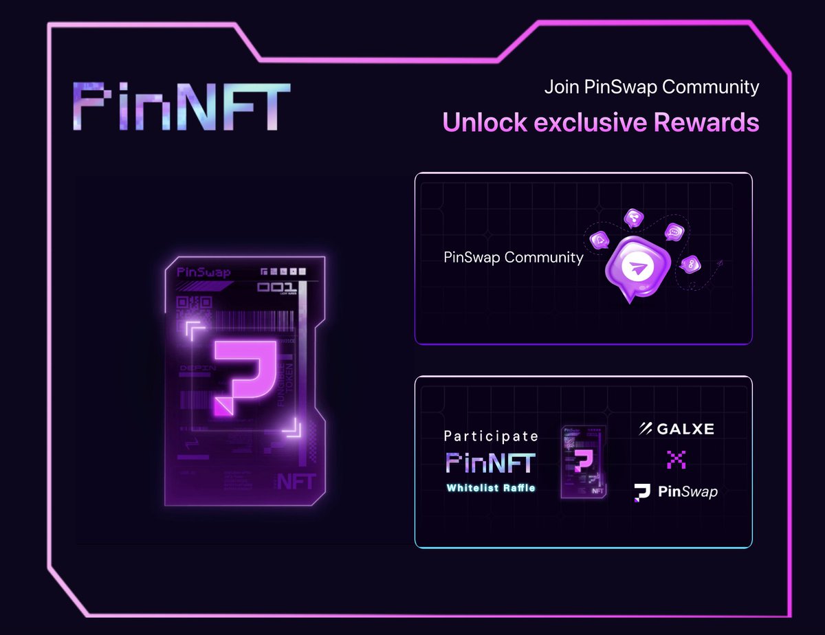 pinSwap_ioTex's tweet image. 🚀 PinSwap NFT Passcard ! 🚀

PinSwap benefits:
🌟 AI-powered trading
🌟 Reduced fees
🌟 Priority support
🌟 Governance rights
🌟 Unique rewards
🌟 Improved yield
🌟 Early feature access
🌟 Community perks

#PinSwap #IoTeX #DeFi #Crypto #NFT #IoTeX2 #DePIN