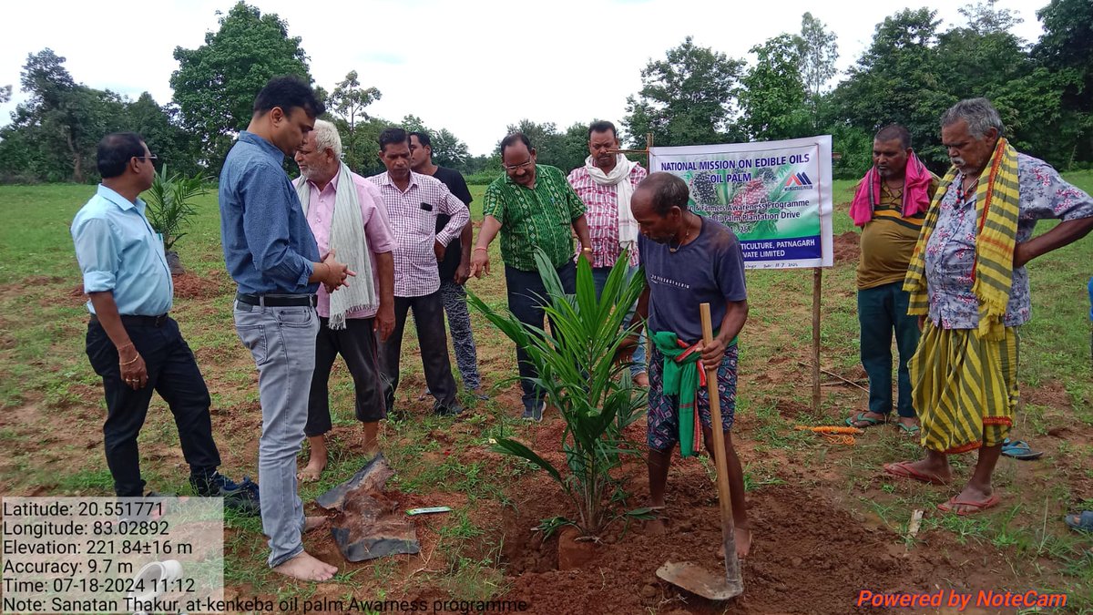 AHO_Padmapur's tweet photo. Promotion of Oil Palm Plantation under Central Govt. Flagship Program NMEO-OP at Kenkeba Village, Belpara, Balangir Dist. along with ADH, Patnagarh Sir and Dy. Operation Head, M11Indutries Pvt. Ltd. (Oilplam company) @krushibibhag @Horticultureod1 @OdishaSecretary @KVSinghDeo1 https://t.co/zd9oRcBtQZ