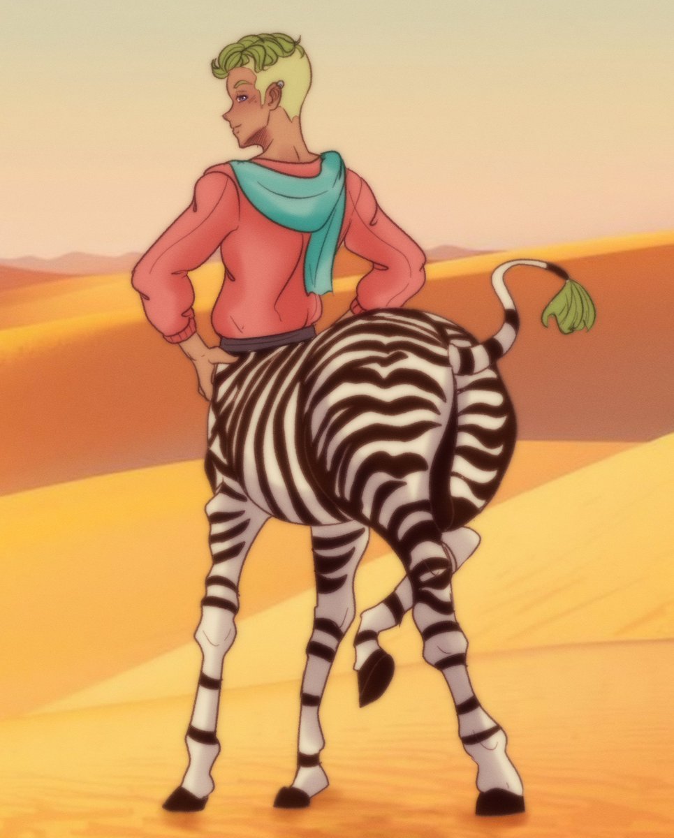 Lazy666Sin's tweet photo. This is Pablo Zebra :D
I just thought that he has a very similar character to the Zulius from Centaurworld.
And I love centaurs.
#mytimeatSandrock #MTAS #Fanart #MTASPablo https://t.co/3Xx0IfIC4f