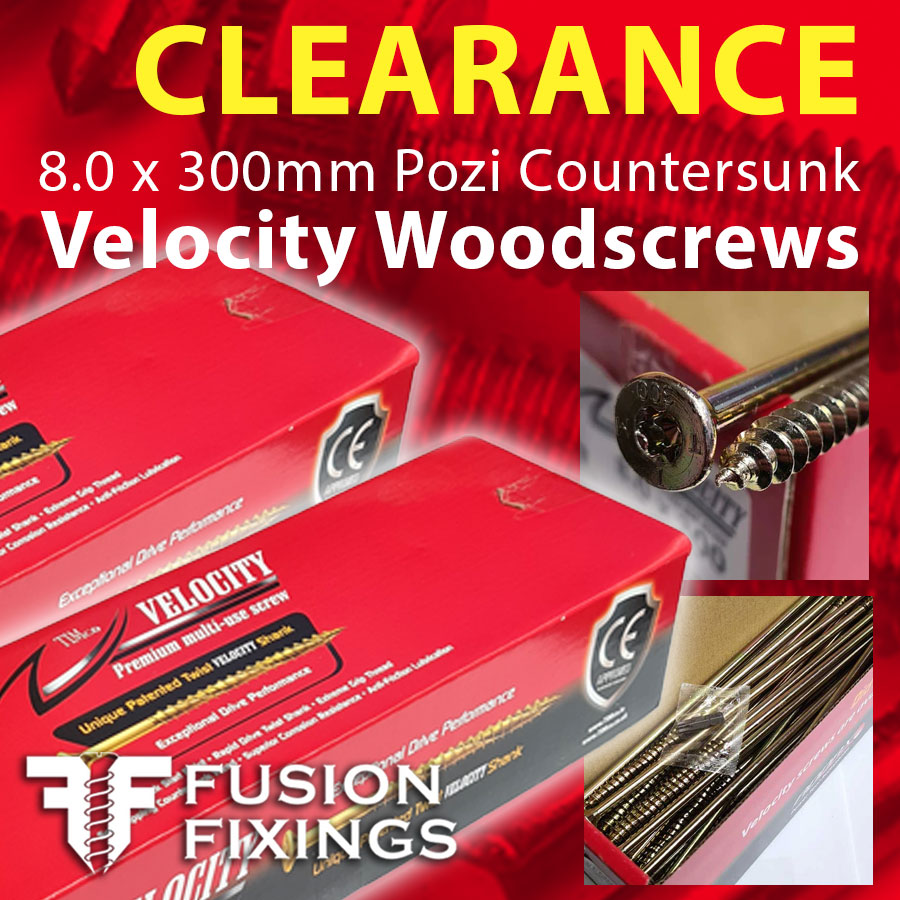 FusionFixings's tweet image. The Fusion Fixings clearance section is growing. There's limited stock and once the items have gone, they have gone.

The Timco Velocity Woodscrews will certainly get the job done at the knock down price - fusionfixings.co.uk/collections/cl…

#fusionfixings #TIMCO #clearance #woodscrews