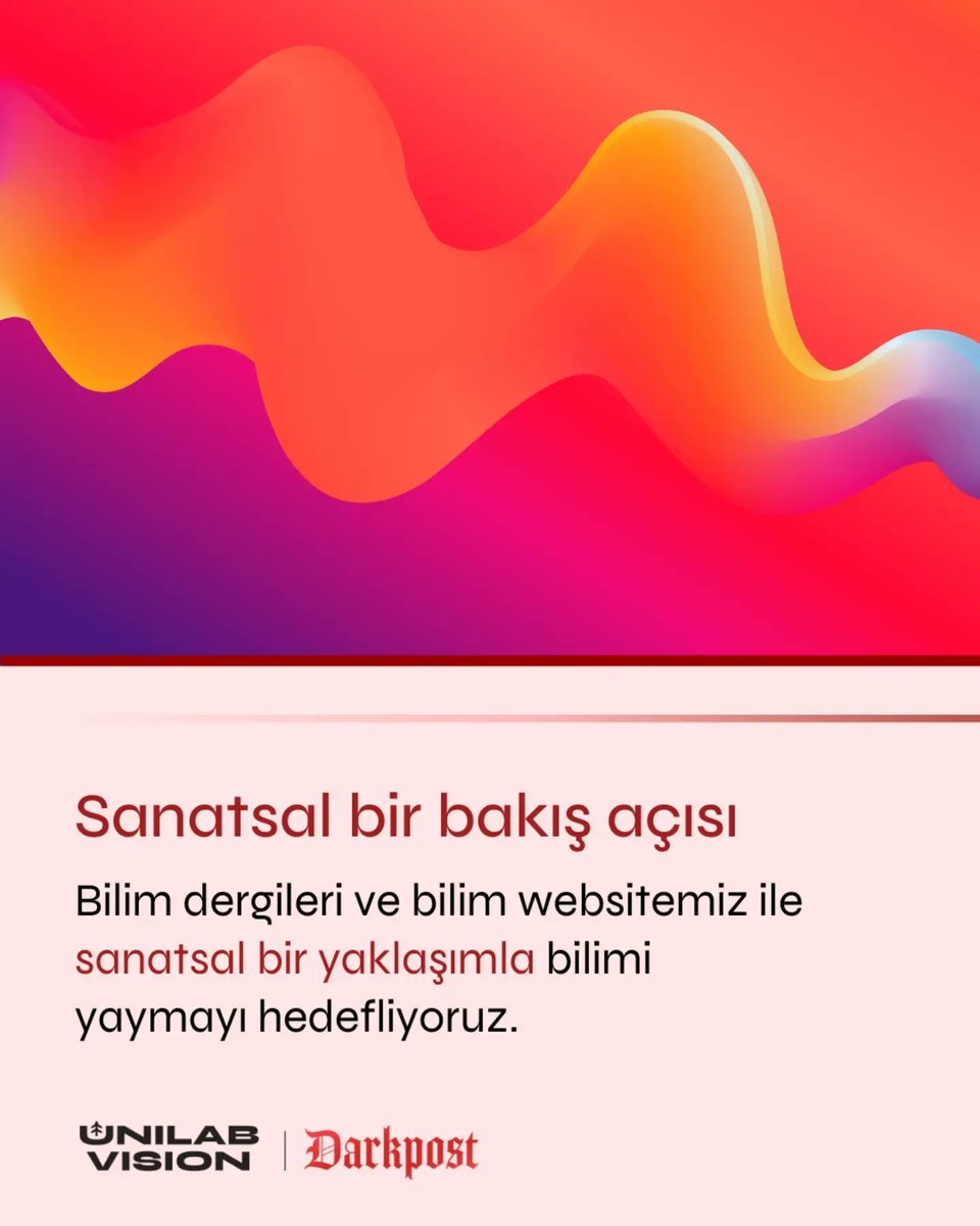 UNILABVisionTr's tweet photo. 💫 Darkpost Media, UNILAB Vision bünyesinde faaliyet gösteren yenilikçi bir medya birimidir. 

Misyonumuz, bilim ve teknolojinin gücünü kullanarak ilham verici ve bilgilendirici içerikler üretmektir. Ekibimizle, hedef kitlemize en güncel ve doğru bilgileri sunmayı amaçlıyoruz. https://t.co/4qcHPMbX2Y