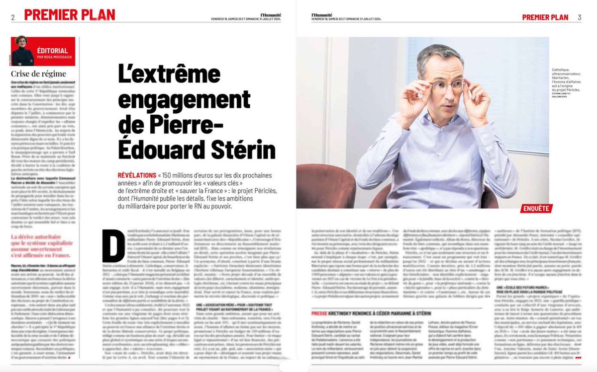 Thomas_Lemahieu's tweet photo. Stérin : « Si vous publiiez mon plan confidentiel, vous pourriez être poursuivis pour divulgation du secret des affaires. »

L’Humanité : …

#holdmybeer https://t.co/mkcpT9NN04