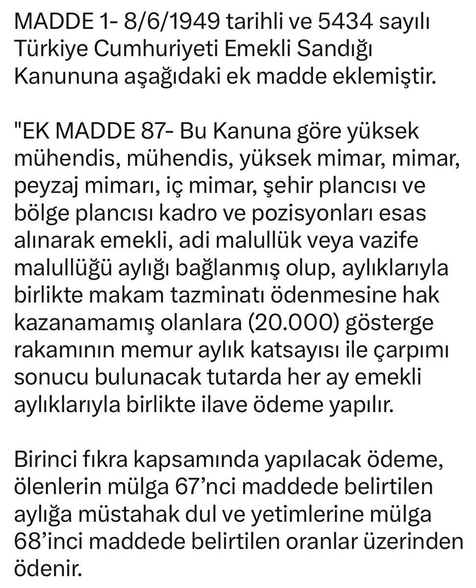Mühendis Haber (@muhendis_haber) on Twitter photo 🔴 Toplu sözleşme ikramiyesi TBMM komisyonunda kabul edildi.
🔴 Kamu mühendisleri ve emeklileri için mağduriyetin bir miktar giderilmesi adına 2 madde acilen komisyona getirilmelidir.
<a href="/MemurSenKonf/">Memur-Sen</a> <a href="/_aliyalcin_/">Ali YALÇIN</a> <a href="/HBTONBUL/">HACI BAYRAM TONBUL 🇹🇷</a>
⬇️⬇️⬇️ 🔴 Toplu sözleşme ikramiyesi TBMM komisyonunda kabul edildi.
🔴 Kamu mühendisleri ve emeklileri için mağduriyetin bir miktar giderilmesi adına 2 madde acilen komisyona getirilmelidir.
<a href="/MemurSenKonf/">Memur-Sen</a> <a href="/_aliyalcin_/">Ali YALÇIN</a> <a href="/HBTONBUL/">HACI BAYRAM TONBUL 🇹🇷</a>
⬇️⬇️⬇️
