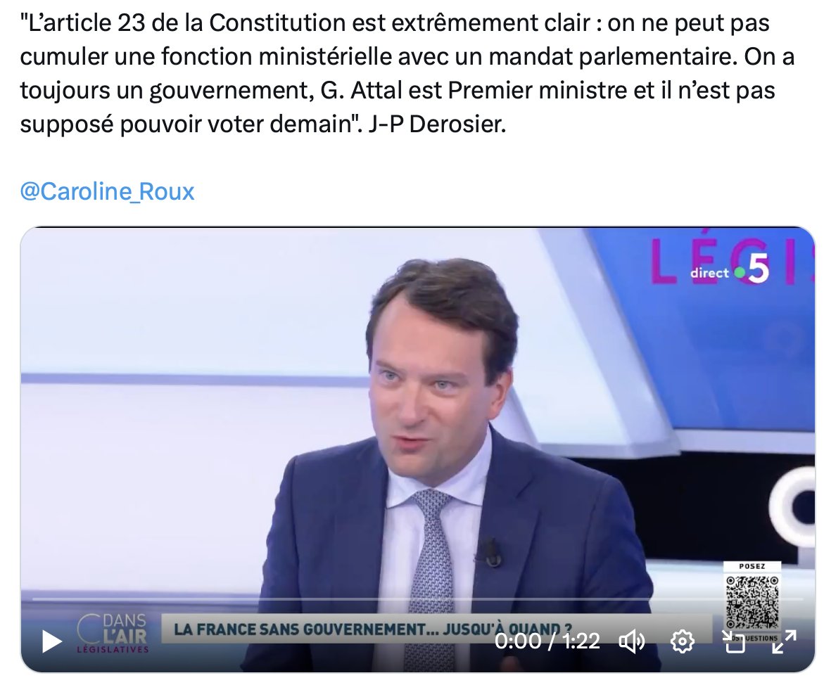 OuzouliasP's tweet photo. Message à toutes les personnes qui contestent mon appréciation, parfois en m’insultant :

1) Ne vous en déplaise, il y a bien une discussion juridique à propos de la participation au vote de ces députés-ministres ⤵️

2) Ne vous en déplaise, il y a bien un problème démocratique à voir Yaël Braun Pivet rester au perchoir. En définitive, qui profitera de cette tambouille politique ? Le RN, à n’en pas douter, nourri par un peuple qui a voté pour que tout change, alors que rien ne change.

J’aime trop mon pays pour rester les bras croisés sans rien dire.