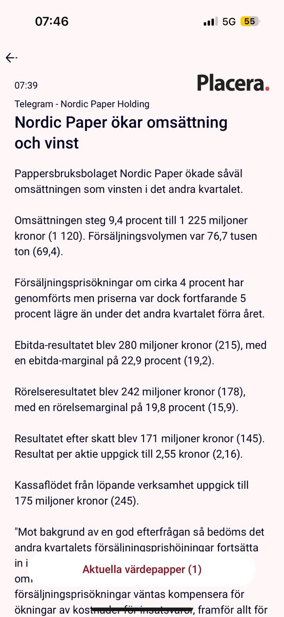 E_Invests's tweet photo. #Npaper
Vilken fin rapport! Att bolaget lyckades ökar omsĂ€ttningen och vinst i deras bransch under lĂ„gkonjunktur, Ă€r fantastiskt bra jobbat! đđŒ
HÀr har vi ett bolag med kvalitet och jag behÄller mina aktier vÀldig lÀnge, gav pÄ 39kr. https://t.co/HZEeqON1n3