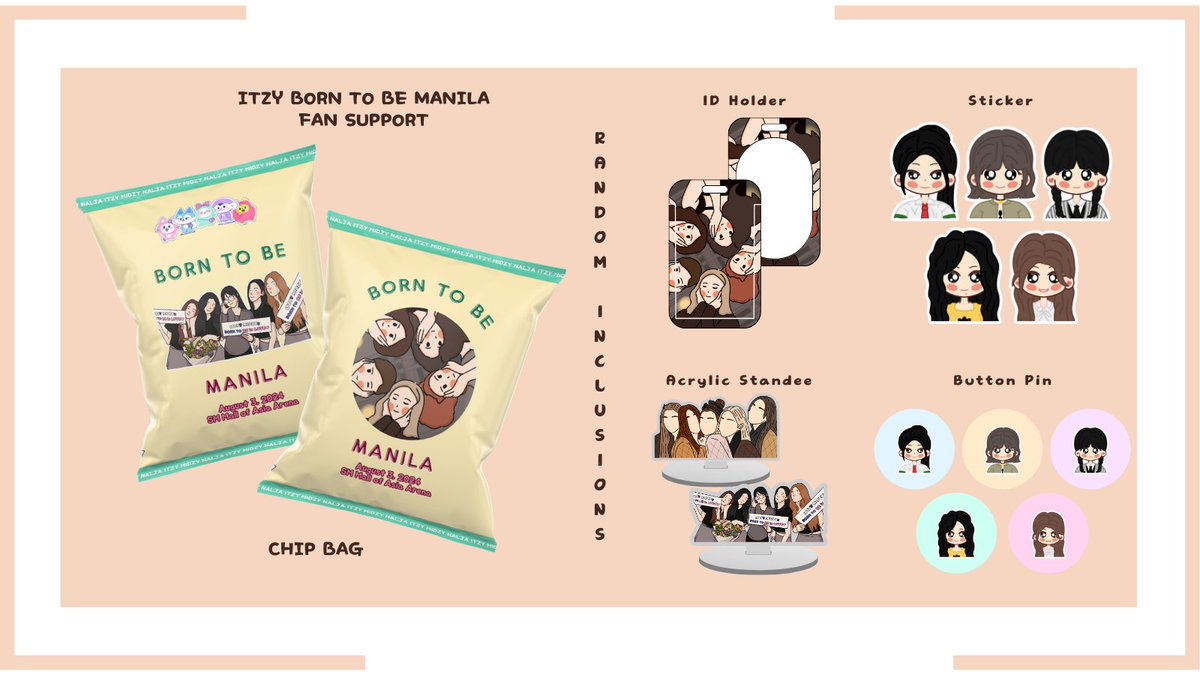 archive120219's tweet image. #ITZY_BORN_TO_BE in Manila
Fan Support by archive120219

When: August 3, 2024
Where: Around the venue

- Chip bags are limited in quantity, but I have extras for button pins and stickers to be given away.
- Strictly 1:1
- Save this tweet and show proof.
- Approach me on the…