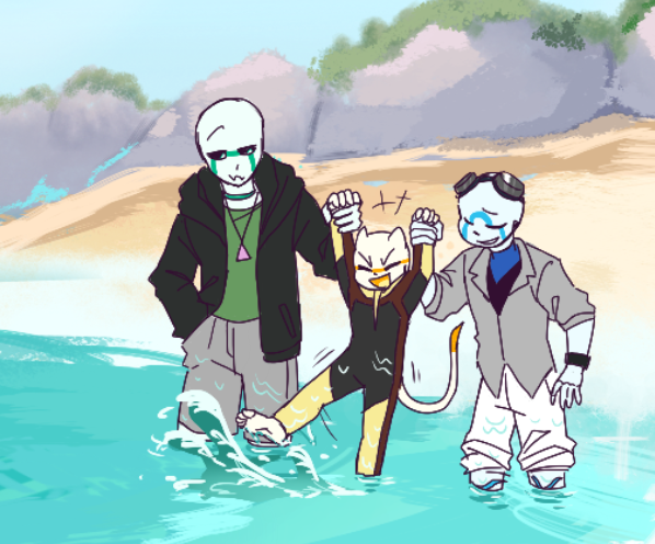NyriaTamare's tweet photo. Brothers at the beach <3
#lauverse #swiftsans #snazzysans #sirensans #utmv #undertalemultiverse https://t.co/YVCphkfmLz