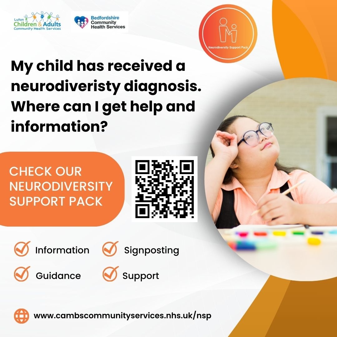 LutonCommNHS's tweet image. When managing neurodiversity, it&apos;s important to remember you&apos;re not alone. Utilize our Neurodiversity Support Pack to access resources and get the support you need cambscommunityservices.nhs.uk/nsp #Neurodiversity #SupportPack #Resilience