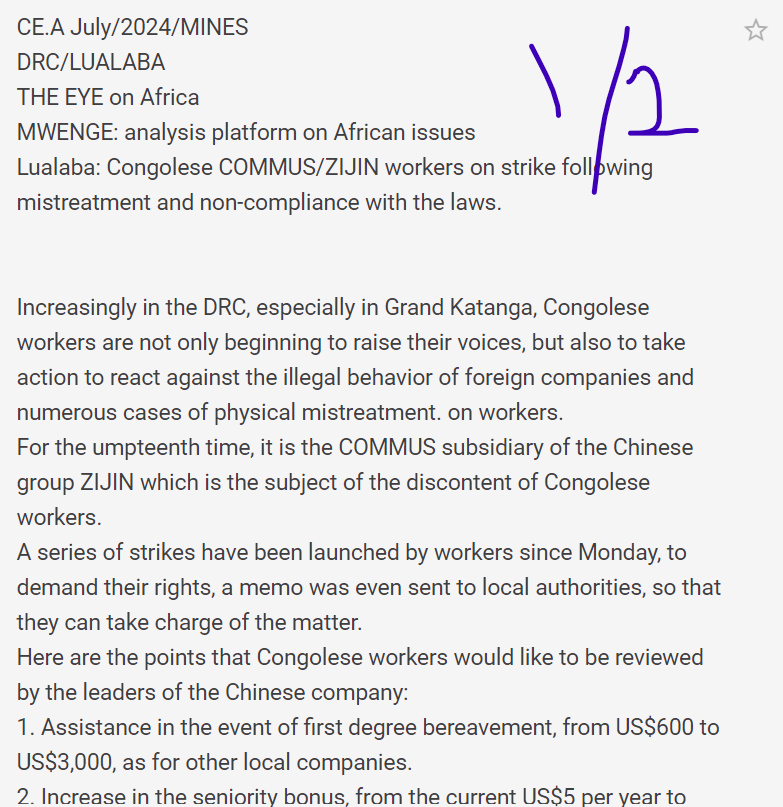 Outcast_North's tweet photo. From their Kolwezi mine higher radiation levels to forced evictions to subpar wages to employee threats - mining violations #Zijin, #COMMUS has grievous human rights abuses!

#ZijinLooters #NeverTrustZijin #BoycottZijin #corruptZijin #corruptCOMINIERE 

$AVZ

English Version 👇👇 https://t.co/tv12ITj9ht