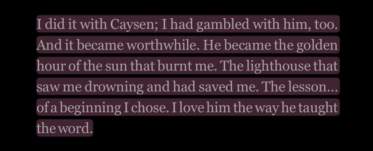 MsInsipid's tweet photo. Now that we’re in the 2nd Arc of TCTMP, I really love Caysen and Wynsly’s way of showing their love for each other ❤️‍🩹

Here’s a few scenes that showcases it! Though these makes me all the more guilty to inflict pain on these two, I’ll just think the end will be worthwhile 😩 https://t.co/dcdM8lUjep