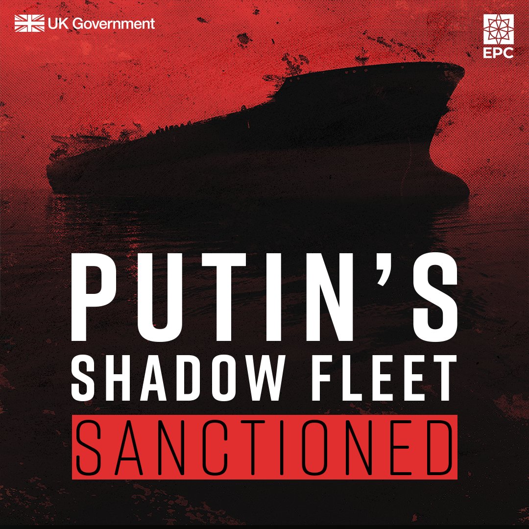 🚨 SANCTIONED: vessels used by Russia to enable illicit trade in Russian oil.
 
Putin’s shadow fleet uses deceptive practices in an attempt to undermine sanctions. It is a serious risk to European maritime security, trade, and the environment.

#EPC2024