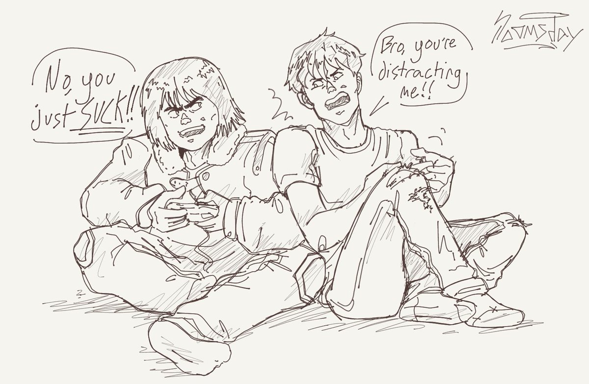 Doomsday_1988's tweet photo. Weekend at Yamagata's.... Ft. TAKEYAMAA! (Theyre playing splatoon 🦑) Requested by @AkiraVolume6 #akira #akira1988 #yamagata #takeyama #アキラ #videogames https://t.co/FZh5lDOG7w