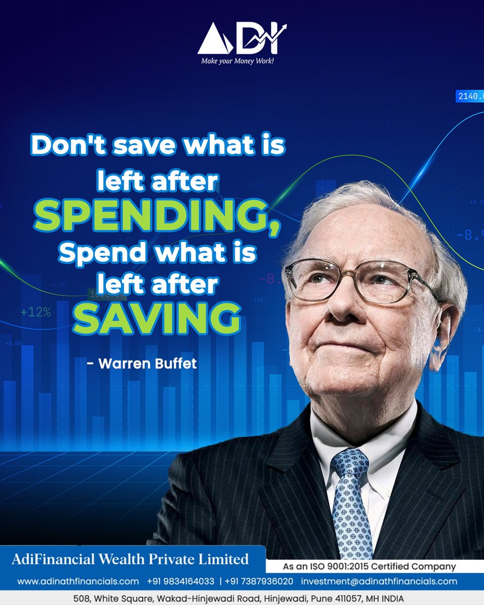 adinathfinserv's tweet photo. Secure your financial future with AdiFinancial Wealth's expert advice! Let's invest in a brighter tomorrow together!
#AdiFinancialWealth #longtermstability #spendingplan #emergencyfund #DiversifyYourPortfolio #InvestmentPortfolio #investment #InvestmentTips #investmentquotes https://t.co/BXstqYyEWO