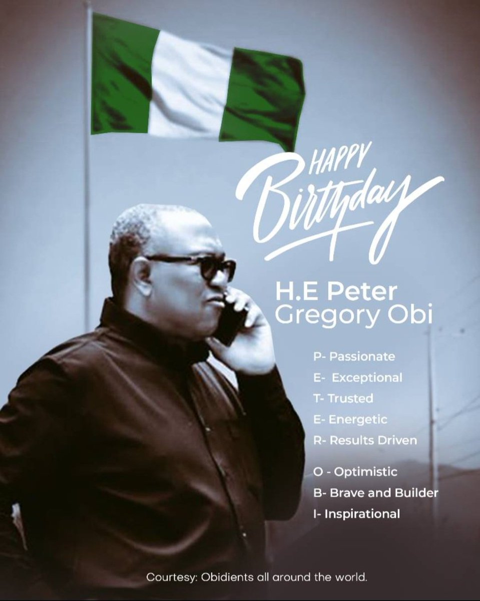 Happy Birthday your excellency dear <a href="/PeterObi/">Peter Obi</a>.

Congratulations &amp; many happy returns. 

63 hearty cheers!!!