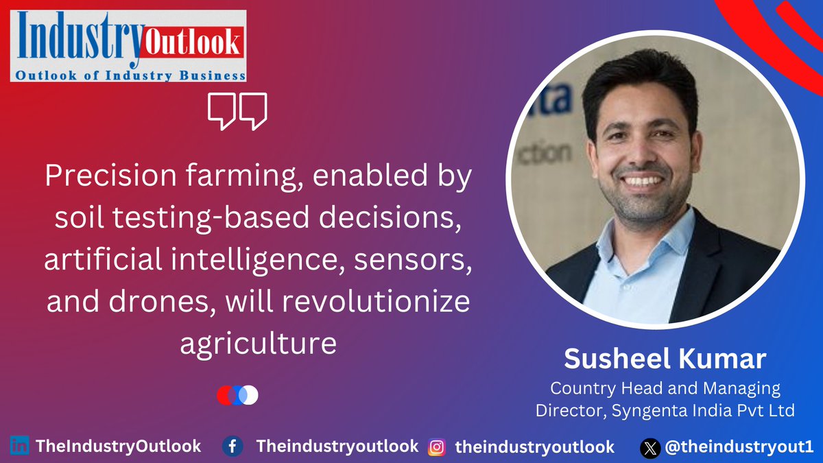 theindustryout1's tweet image. Mapping the Growth Trajectory of the Indian Agriculture Sector

Susheel Kumar, Country Head and Managing Director, @SyngentaIND

Read more: bit.ly/461VYhg

#agriculturalproduction #artificialintelligence #advancementintechnology #farmerproducerorganizations