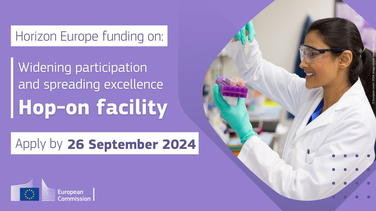 Trwa nabór w instrumencie #HopOn! ⏫Umożliwia on instytucjom badawczym z państw #widening dołączenie do już trwających projektów  badawczych/innowacyjnych finansowanych z filaru 2 #HoryzontEU (klastry) oraz instrumentu EIC Pathfinder. 📅Aplikuj do 26/09 👉tiny.pl/dlq5v