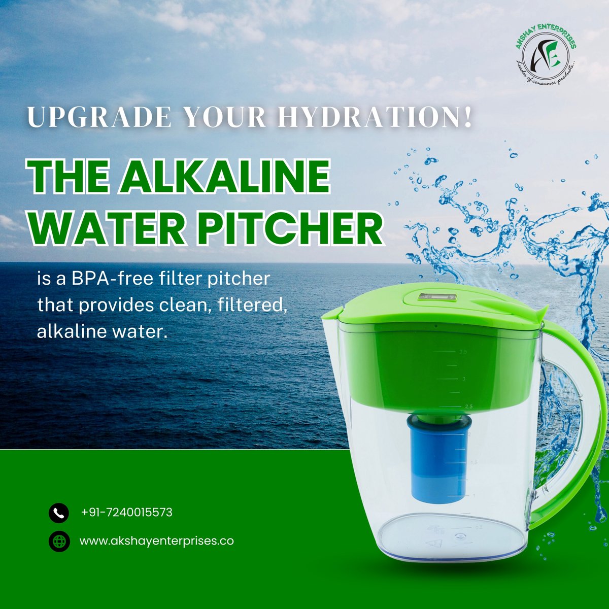 anhpl_official's tweet image. Upgrade your hydration with the H2AAA+ BPA-free #AlkalineWater filter pitcher.

#HydrationUpgrade #CleanWater  #BPAFree #StayHydrated #EcoFriendly #WaterFilter #PureWater #WellnessJourney #Akshayenterprises #AEJaipur #TrustedManufacturer #Wholesale #BulkPurchase #B2B