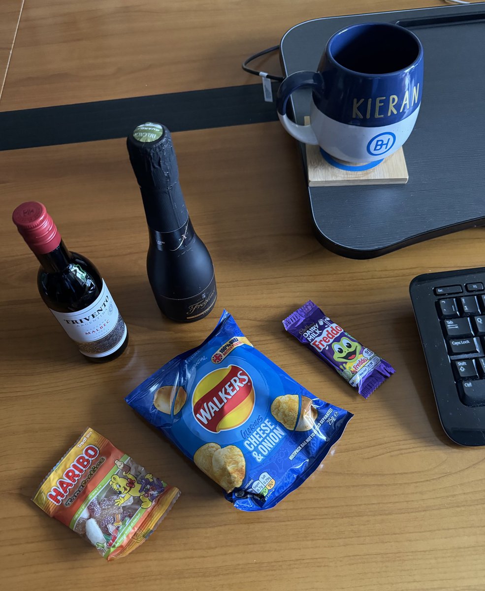 Kieranpmccormic's tweet photo. After a CRAZY 🤪 few weeks, how gorgeous is it when one of your team leaves a wee pre-annual leave party on your desk 😊!! #lookafteroneanother #caring #teambalmoral @BalmoralHealth https://t.co/PkZjC3wKM6