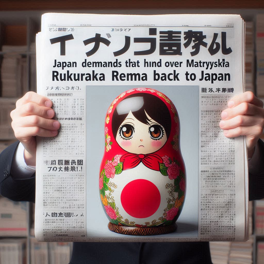Japan demands that the Russian stolen Fukurama doll be returned to Japan. "Russia has built its culture by stealing from others".