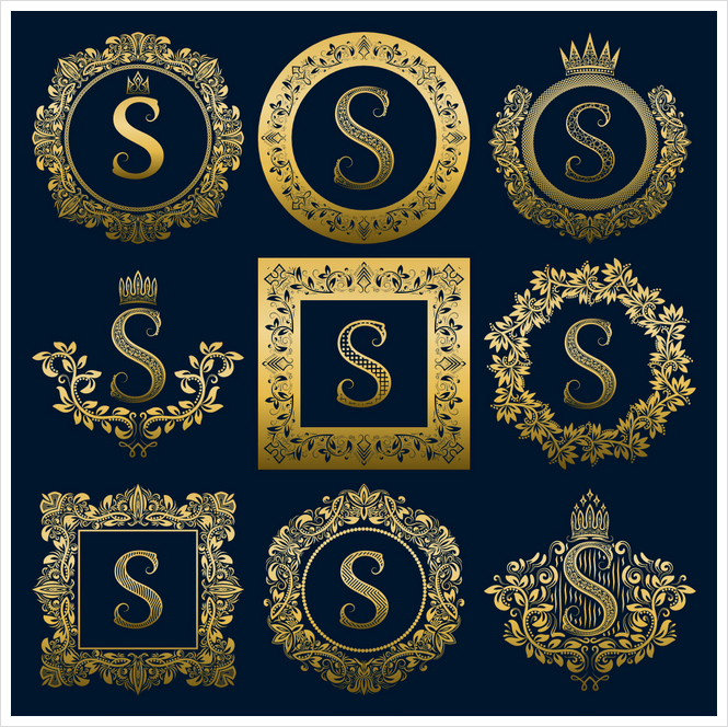 yurrey_p's tweet image. Vintage #monograms set of s letter #vectorimage vectorstock.com/royalty-free-v…