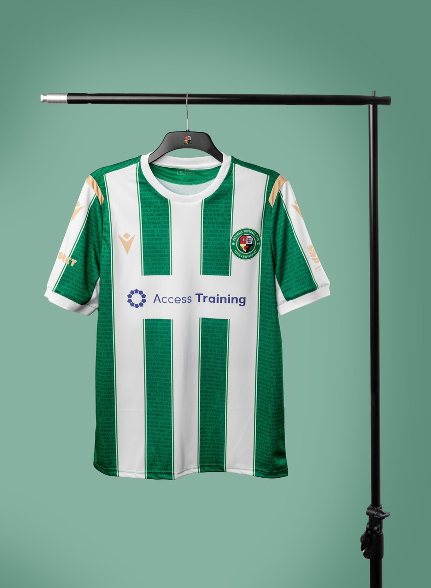Our 🆕 2024/25 commemorative shirt has landed 🛬 

#RusthallFC 🟢⚪️