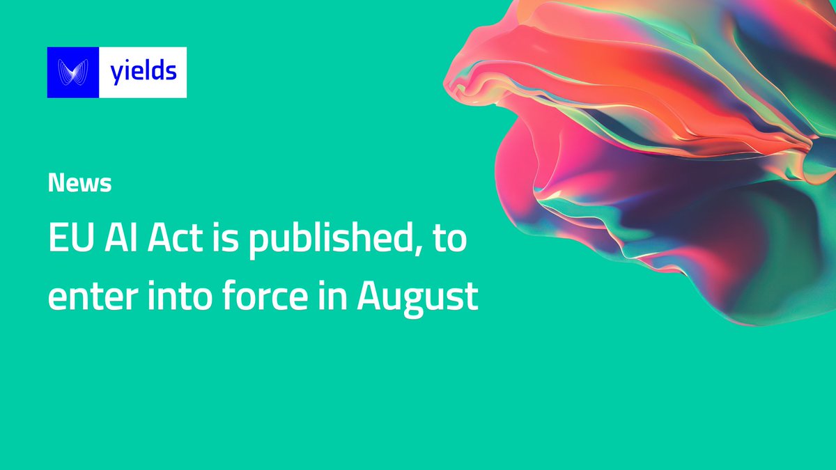 Yields_io's tweet photo. The AI Act is here.

Even a simple logistic regression model may no be considered AI. Financial services organizations will need transparent model identification as well as risk assessment processes.

Access the publication here: https://t.co/UD1iha3GC4 https://t.co/igYbdX7TEy