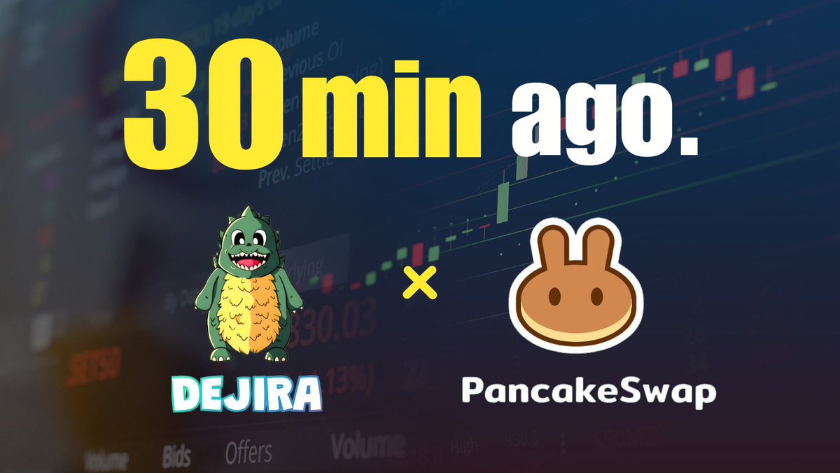 dejira_com's tweet photo. Only 30 minutes left until $DEJI lists on PancakeSwap! ⏳
Open your screens and get ready! 💻✨

DEJIRA contract address:
0x611841D4623A4e7D5680d663753707c38206e4Ed

#memeocoin #b2e #burn2earn #doge #crypto #blockchain https://t.co/yMtimthD4B